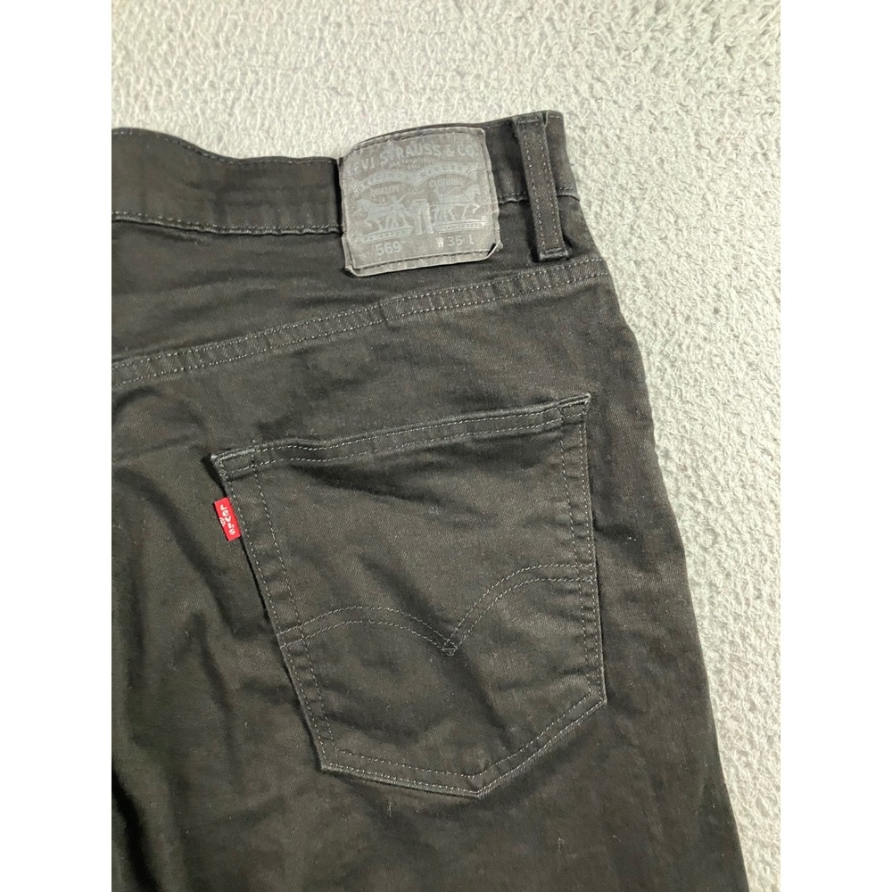 Levis 559 Denim Shorts Men 36 Black Jorts Grunge Street Gorpcore y2k Skater - Picture 12 of 14